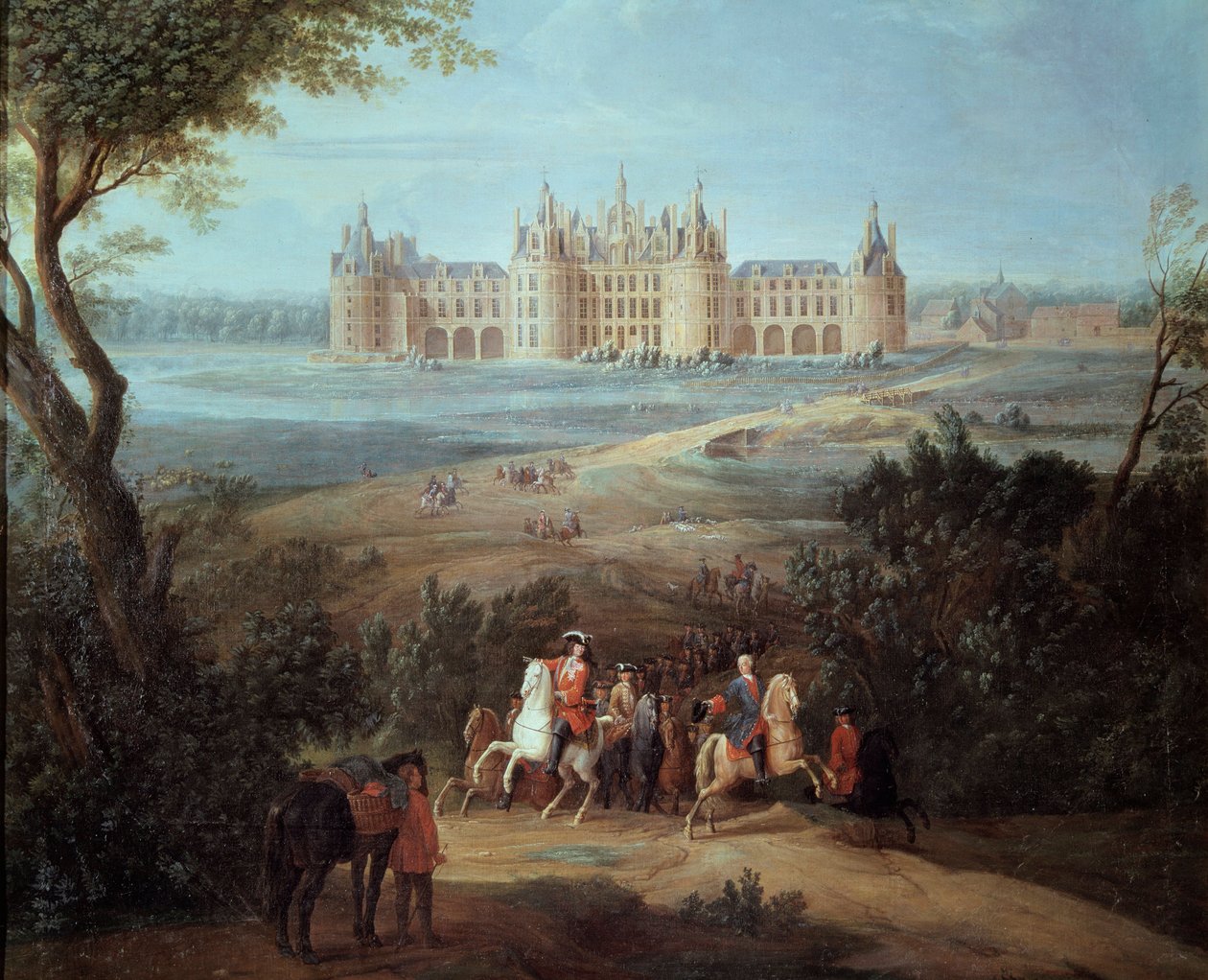 Pierre_Denis_Martin_-_View_of_the_Chateau_de_Chambord_the_Regent_Philippe_II_Duke_of_Orleans_(1674-172_-_(MeisterDrucke-1002234)